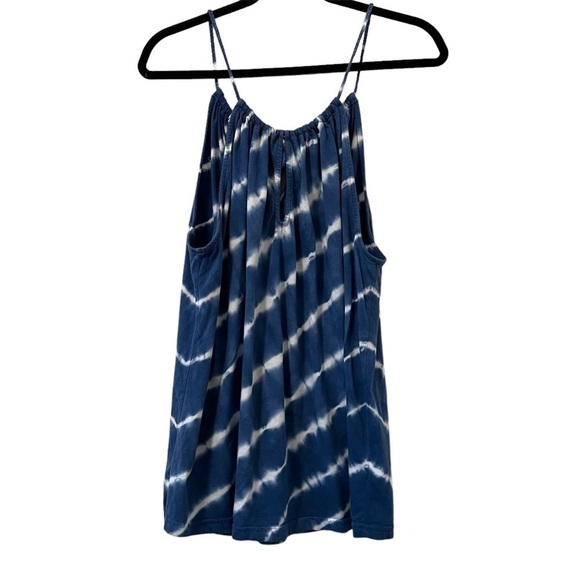 Chaps Blue & White Flowy Tank Top - Picture 1 of 5